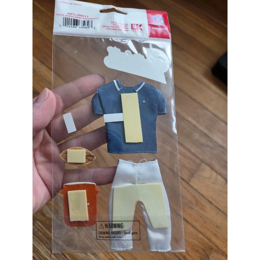 Patriots uniform puffy stickers used